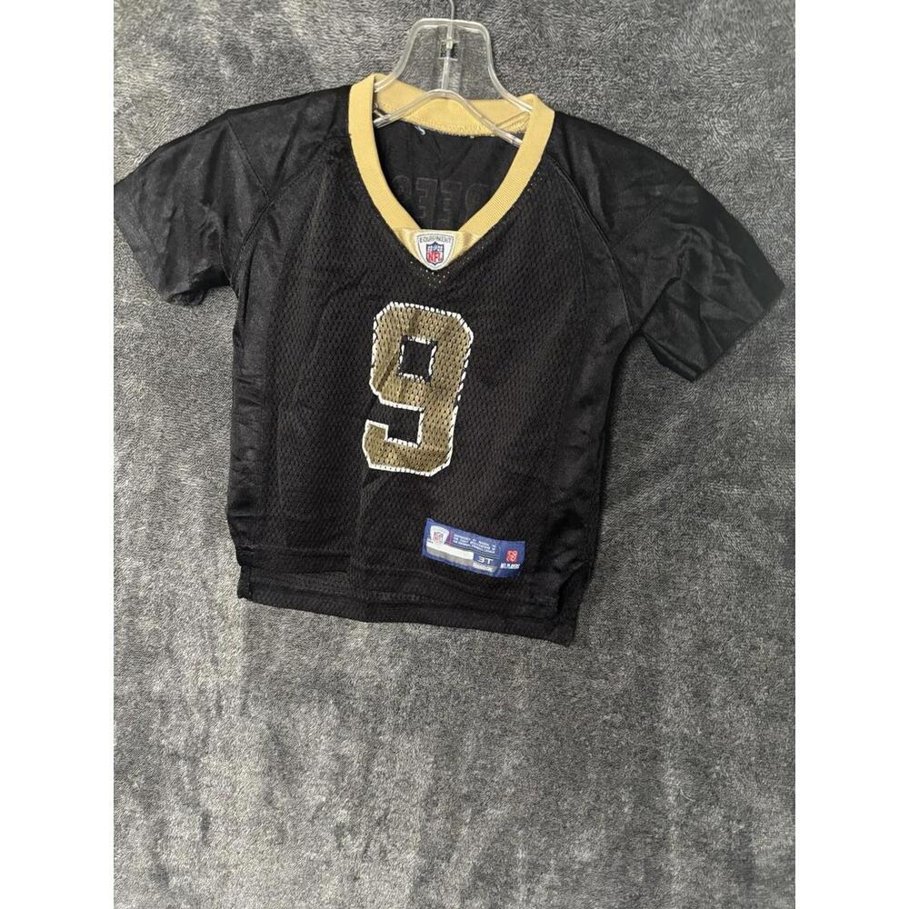 Vintage Reebok Drew Brees‎ #9 New Orleans Saints Youth Large Black Jersey